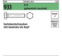 Reyher DIN 933 8.8 M42x50 galv. zingué gal Zn S