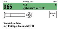 Reyher DIN 965 4.8 M3x45 -H galv. zingué gal Zn S
