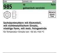 Reyher DIN 985 10 M16x1,5 galv. zingué gal Zn S