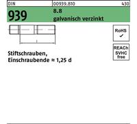 Reyher goujons DIN 939 8.8 M 24x150 galv. vz 009398100240150 (1 pièce)