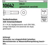 Reyher Vis à tête fraisée ISO 10642 010.9 M 12x20 vz A2F 106421100120020 (100 pièces)