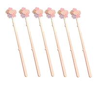 REYIN-CHHN Lot de 6 marque-pages colorés en forme de fleur de cerisier en émail - Marqueur de page décorative - Cadeau pour étudiant, lecteur de vers de bibliothèque, école, bureau