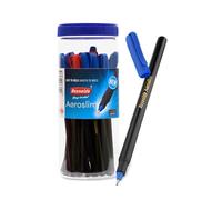 Reynolds Aeroslim BP 25 CT Jar - 15 bleus, 5 noirs et 5 rouges | Ensemble de stylos à bille avec prise en main confortable | Stylos pour écrire | Papeterie scolaire et bureau | Stylos pour étudiants |