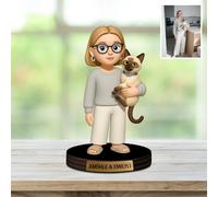 Reyrijf Personnalisé chien animal de compagnie chat photo dessin animé bureau décor photo cadre signe plaque, Personalzied dessin animé portrait cadre photo cadeaux pour l'anniversaire de famille