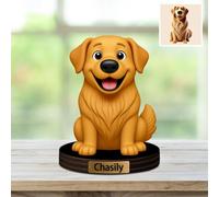 Reyrijf Personnalisé chien animal de compagnie chat photo dessin animé bureau décor photo cadre signe plaque, Personalzied dessin animé portrait cadre photo cadeaux pour l'anniversaire de famille