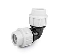 rg-vertrieb Raccord Coude 90° pour Tube PE 32mm, Raccord à Compression pour Tuyau d'Irrigation et Alimentation
