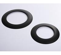 rg-vertrieb Rosace murale Ø 150 mm, noire, pour tuyaux de poêle et cheminée - Rosace de cheminée résistante à la chaleur (1 000 °C), en tôle d'acier inoxydable - Cache pour tuyau de fumée et cheminée