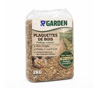 R'Garden Plaquettes de Bois pour Paillage - Copeaux 100% Naturels - Réduit Les Mauvaises Herbes, Conserve l’Humidité, Protège Les Racines - Idéal Jardin, Potager, Massifs et Arbustes (2kg = 0,35m2)