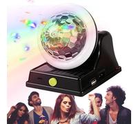 RGB Atmosphere Light - Solar Disco Ball Light with 2 Lighting Modes | Rechargeable LED Party Lamp Multi-Color | Creative Atmosphere Mood Lighting Orb for Garden, Terrace, Patio and Outdoor Wedding
