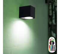 RGB LED Extérieur Lampe Télécommande Façades Bas Spot Balcon Mur Lampe Dimmable