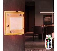 Plafonnier mural éclairage variateur de lumière lampe en verre commutable dans un ensemble comprenant des ampoules LED RVB