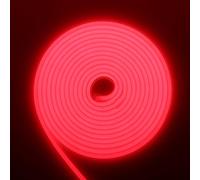 RGB Neon Ruban LED, 220V 288 LEDs/M, Etanche ip65 COB Flexible Étanche Découpable Silicone Bandeau Lumineuse Led pour Intérieur/Extérieur DIY Décoration,rouge,3M