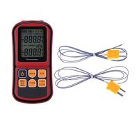 RGBS double canal Thermomètre numérique avec deux K- type Thermocouples Température Mètre avec rétroéclairage LCD pour K/J/T/E/R/S/N thermocouple