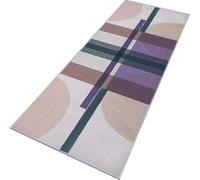 Rglxing Tapis de Cuisine Devant Evier Antidérapant Lavable 90X500CM Tapis de Passage Violet-Gris Long Tapis de Sol Tapis d'entrée intérieurs Paillasson pour Couloir Salon Chambre au Metre