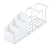 RGOEMHJ Coffee Station Organizer Space Saving Cup Holder Condiment Storage Rack For Office Home Convient pour un comptoir de bar(White)