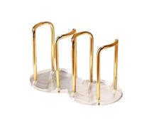 RGOEMHJ Cup Storage Holder Water Tea Cups Dispenser Rack Shelf With Longer Stick Mug Display Stand Home Organizer Convient pour un comptoir de bar(Double gold)