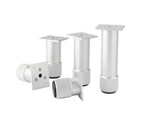 RGOEMHJ Pieds de Support Meubles en métal réglables, Pieds cylindriques for armoires, Tables d'extrémité, Supports lit, rehausseurs Remplacement canapé Convient aux canapés et aux Lits(12CM,4PCS)
