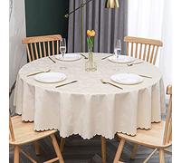 RGRE Nappe De Table Ronde en Toile Cirée 220cm, Nappe Imperméable Et Étanche en PVC, Lavable Entretien Facile Nappe, Antitache Nappe pour Table À Manger, Cuisine Ou Jardin