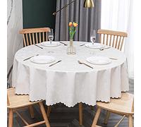 RGRE Nappe De Table Ronde en Toile Cirée 220cm, Nappe Imperméable Et Étanche en PVC, Lavable Entretien Facile Nappe, Antitache Nappe pour Table À Manger, Cuisine Ou Jardin