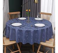 RGRE Nappe De Table Ronde en Toile Cirée 230cm, Nappe Imperméable Et Étanche en PVC, Lavable Entretien Facile Nappe, Antitache Nappe pour Table À Manger, Cuisine Ou Jardin