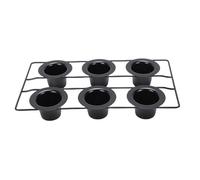 Rhawuy Moule à popovers 6 tasses | Ustensile de cuisson en acier au carbone antiadhésif pour choux
