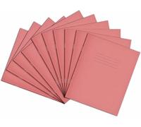 RHINO Cahier d'exercice 48 Pages-Rose-Lot de 10