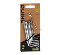 Rhino - Clés Allen - Lot de 8 clés mâle hexagonale, Jeu de 8 clés Allen - Diamètre 1.5 à 6 mm - Fabriqué en Acier (Chrome Vanadium) - Garantie à Vie - Plusieurs Tailles Disponibles