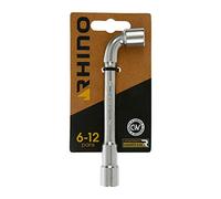 RHINO - Clés tubulaires et à Pipe, Clé à Pipe débouchée 10 mm - Diamètre 10 mm - Empreinte 6/12 pans - Fabriqué en Acier (Chrome Vanadium) - Garantie à Vie - Plusieurs Tailles Disponibles