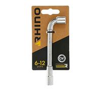 RHINO - Clés tubulaires et à pipe, Clé à pipe débouchée 9 mm, Clé tubulaire - Diamètre 9 mm - Empreinte 6/12 pans - Fabriqué en Acier (Chrome Vanadium) - Garantie à vie - Plusieurs tailles disponibles