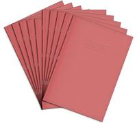 Rhino F8M Lot de 10 cahiers d'exercice 80 pages Rose Format A4