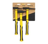RHINO - Jeu de 3 Marteaux avec manche incassable (électricien 16mm, rivoir 25mm, menuisier 20mm) - Manche ergonomique trimatière incassable - Garantie à vie