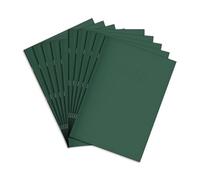 Rhino Lot de 10 cahiers d'exercice 48 pages à carreaux 5mm Couverture vert foncé Format A4