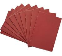 Rhino Lot de 10 cahiers d'exercice 48 pages lignés 12 mm Couverture rouge Format A4