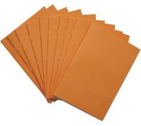 Rhino Lot de 10 cahiers pour exercices 48 pages Page moitié vierge moitié lignée 12 mm Orange