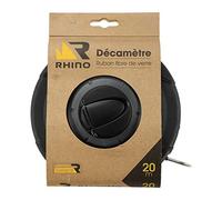 RHINO - Mètres d'arpenteur/Mètres à ruban 20m - Décamètre mesure longue - Mètre ruban (en fibre de verre) - Boite antichoc avec poignée de maintien - Longueur 20 m - Garantie 5 ans