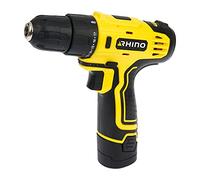 RHINO - Perceuse-visseuse, Visseuse dévisseuse sans fil 12V / 1.3Ah / Charge rapide en 1h / Batterie Lithium-Ion/Livrée avec malette de rangement - Mini visseuse devisseuse 12V