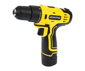 RHINO - Perceuse-visseuse, Visseuse dévisseuse sans fil 12V / 1.3Ah / Charge rapide en 1h / Batterie Lithium-Ion/Livrée avec malette de rangement - Mini visseuse devisseuse 12V