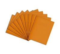 RHINO S10 9 x 7 d'exercice 80 Pages Orange Lot de 10