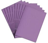 RHINO S10 Lot de 10 cahiers d'exercices 64 pages Violet