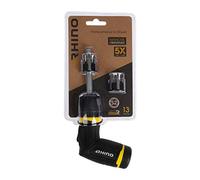 RHINO - Tournevis à poignée revolver, tournevis porte-embouts à cliquet orientable, tournevis revolver à cliquet + 12 embouts de vissage Acier S2 - Garantie 5 ans - Embouts dans le manche du tournevis
