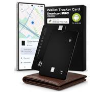Rhinokey® Wallet Tracker Card PRO fonctionne avec Google Find Hub 0,18 cm | Carte de suivi Bluetooth fine rechargeable pour portefeuille, passeport, bagages, carte de crédit