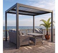 Rhodes pergola bioclimatique structure et lames orientables en aluminium 3x3m