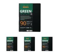 Rhodia 119912C - Cahier Greenbook 100% Recy t Recyclable - A4+ 22,5 x 29,7 cm- Petits Carreaux -160 p Détachables Perf. 4 Trous - Papier Clairefontaine Recyclé 90 g/m² FSC® - Polypro Recyclé Noir