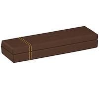 RHODIA 194509C - Plumier Bronze - 21 x 5,5 x 3 cm - Piqûres Sellier Orange - Extérieur Simili Cuir-Collection Home Office rama - Organisation de Bureau & Rangement Design