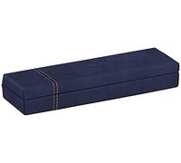 RHODIA 194519C - Plumier Bleu Nuit - 21 x 5,5 x 3 cm - Piqûres Sellier Orange - Extérieur Simili Cuir-Collection Home Office rama - Organisation de Bureau & Rangement Design