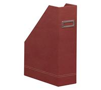 RHODIA 194543C - Porte-Revues Nacarat -10 x 25 x 31 cm - Piqûres Sellier Orange - Extérieur Simili Cuir - Collection Home Office Rhodiarama - Organisation de Bureau & Rangement Design