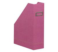 Rhodiarama porte-revues simili cuir italien 10x25x31 cm - Fuchsia