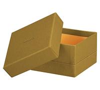 Rhodiarama set 5 boîtes gigognes simili cuir italien 44x34x16 cm - Or