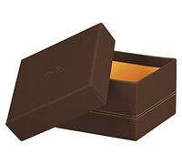Rhodiarama set 5 boîtes gigognes simili cuir italien 44x34x16 cm - Bronze