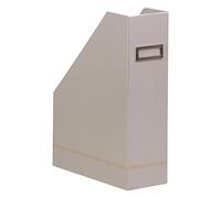 Rhodiarama porte-revues simili cuir italien 10x25x31 cm - Argent